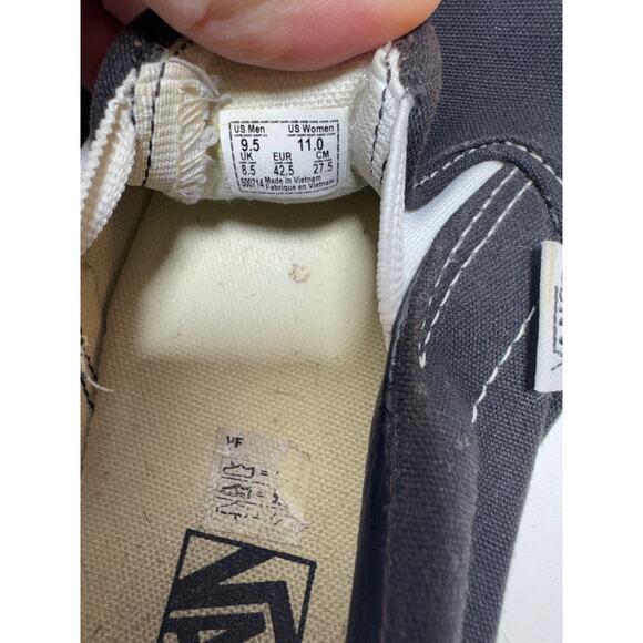 Vans Classic Black Slip On Canvas Skate Loafer Shoes Sz 9.5M/Womens 11 Casual - Picture 4 of 7